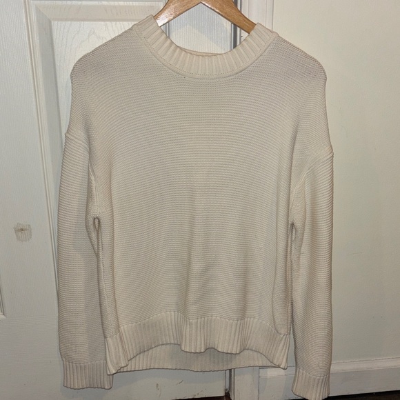 Everlane Off-White Ribbed Sweater - Picture 1 of 6